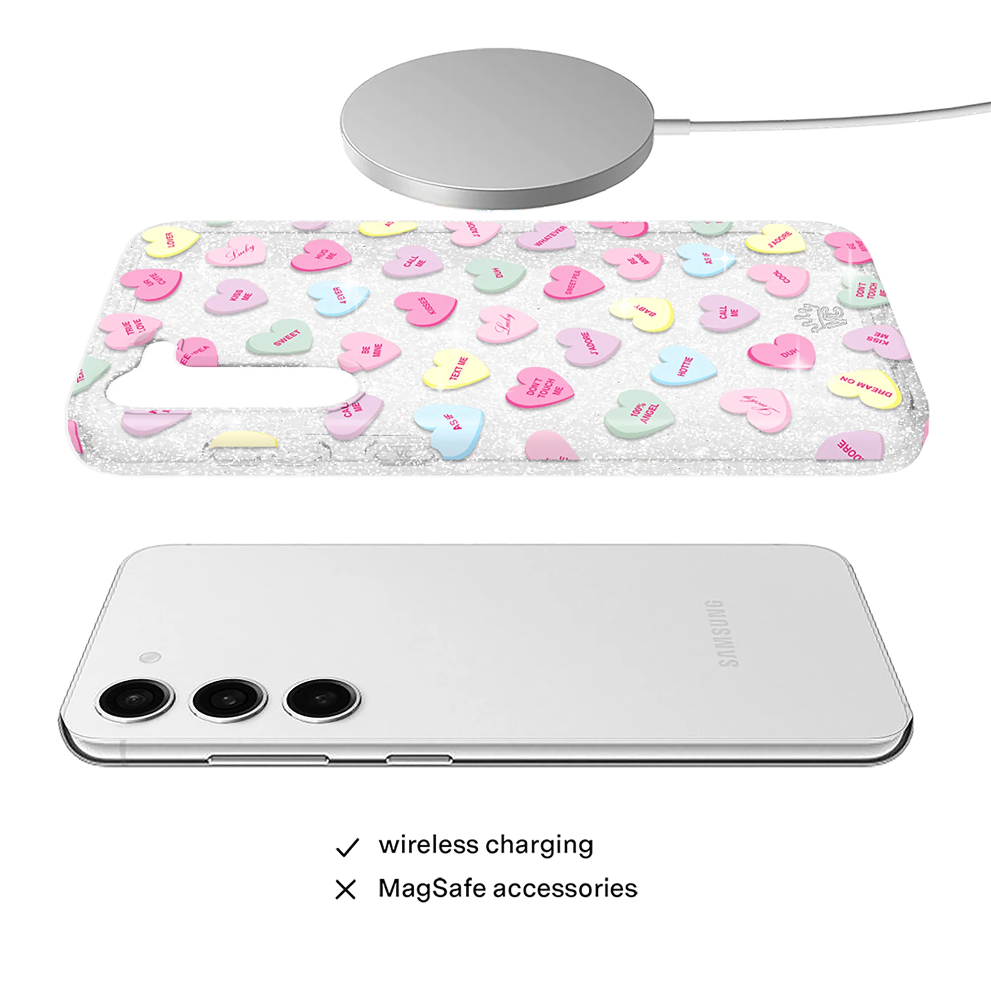 Sweet Hearts Glitter Samsung Case - Image 24