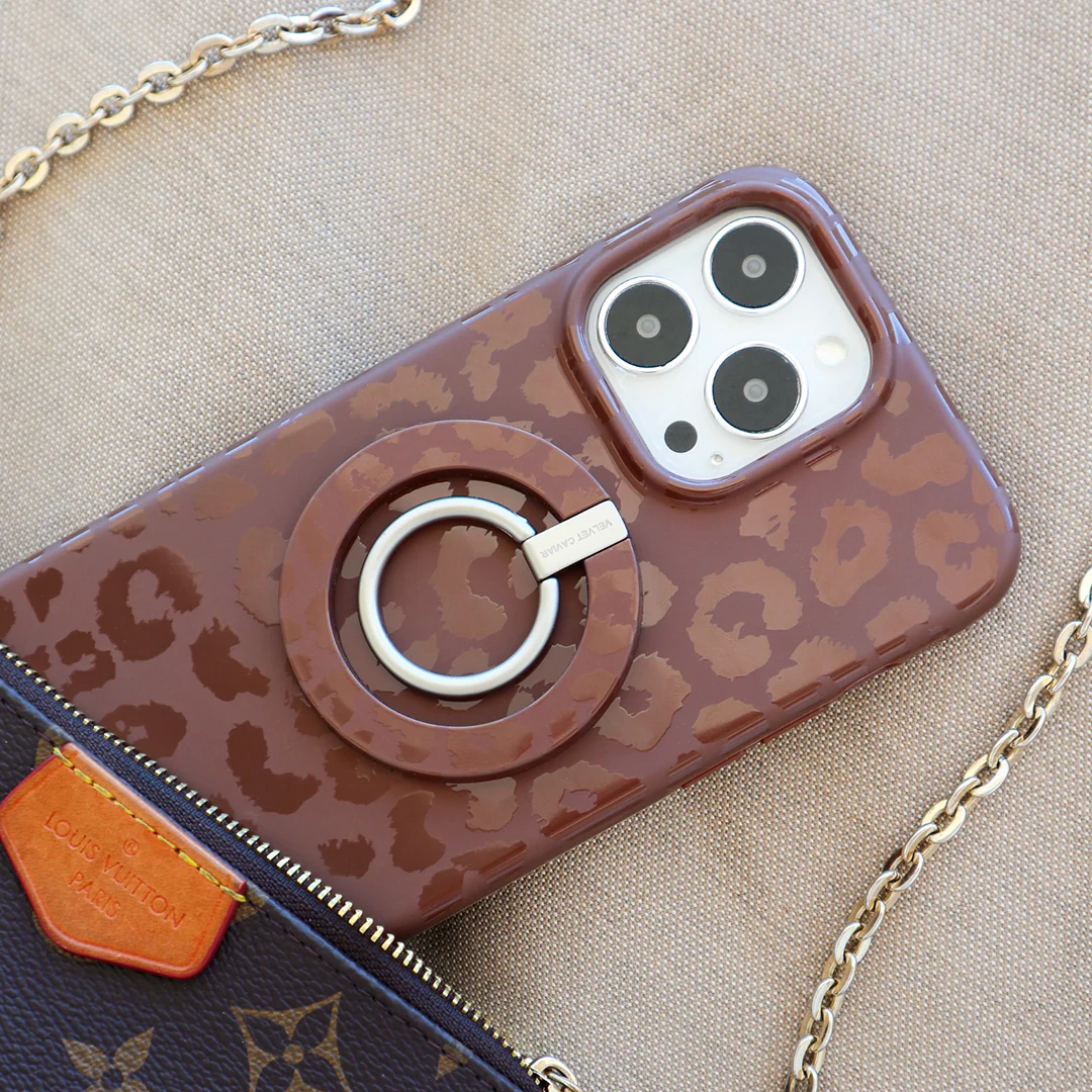 Chocolate Leopard MagSafe Grip Ring - Image 2
