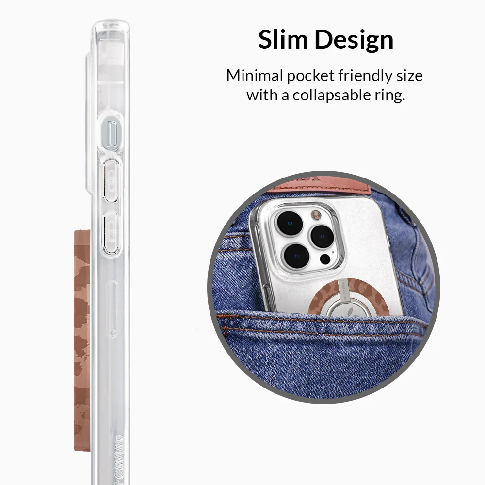 Chocolate Leopard MagSafe Grip Ring - Image 5