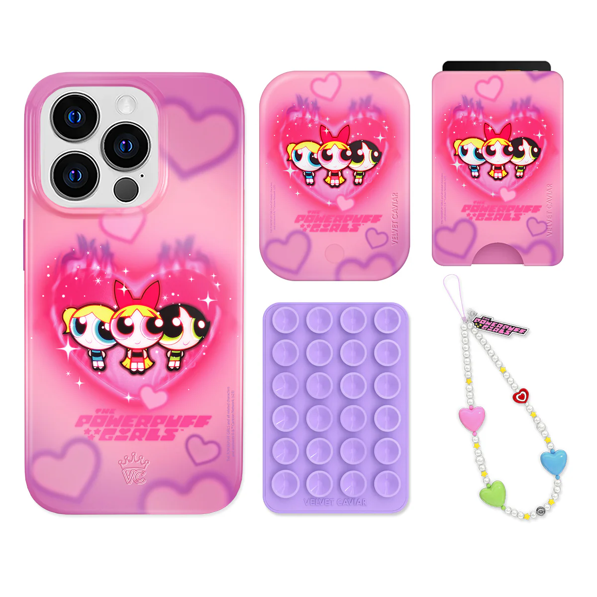 The Powerpuff Girls Airbrush Hearts iPhone Bundle Set - Wallet - Image 10