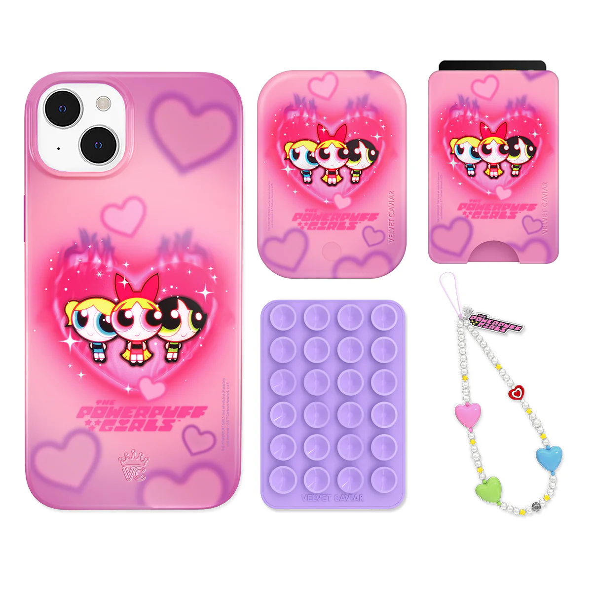 The Powerpuff Girls Airbrush Hearts iPhone Bundle Set - Wallet - Image 13