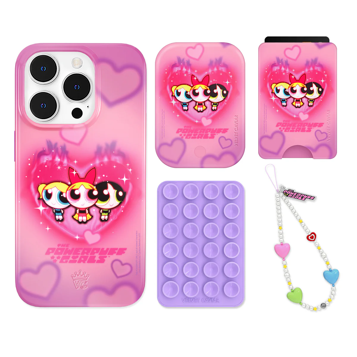 The Powerpuff Girls Airbrush Hearts iPhone Bundle Set - Wallet - Image 14