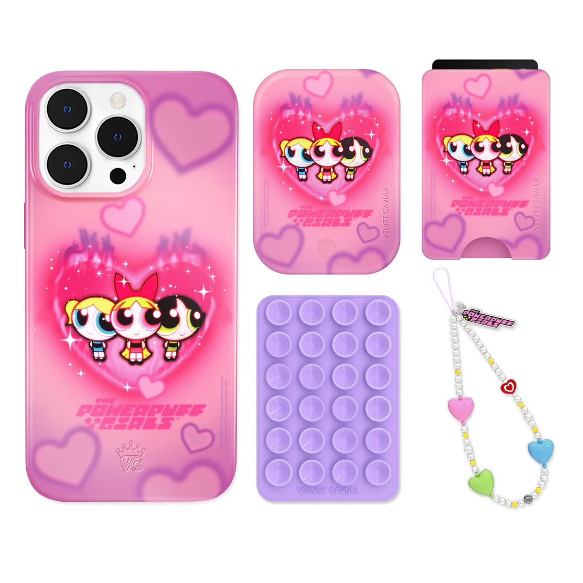 The Powerpuff Girls Airbrush Hearts iPhone Bundle Set - Wallet - Image 15