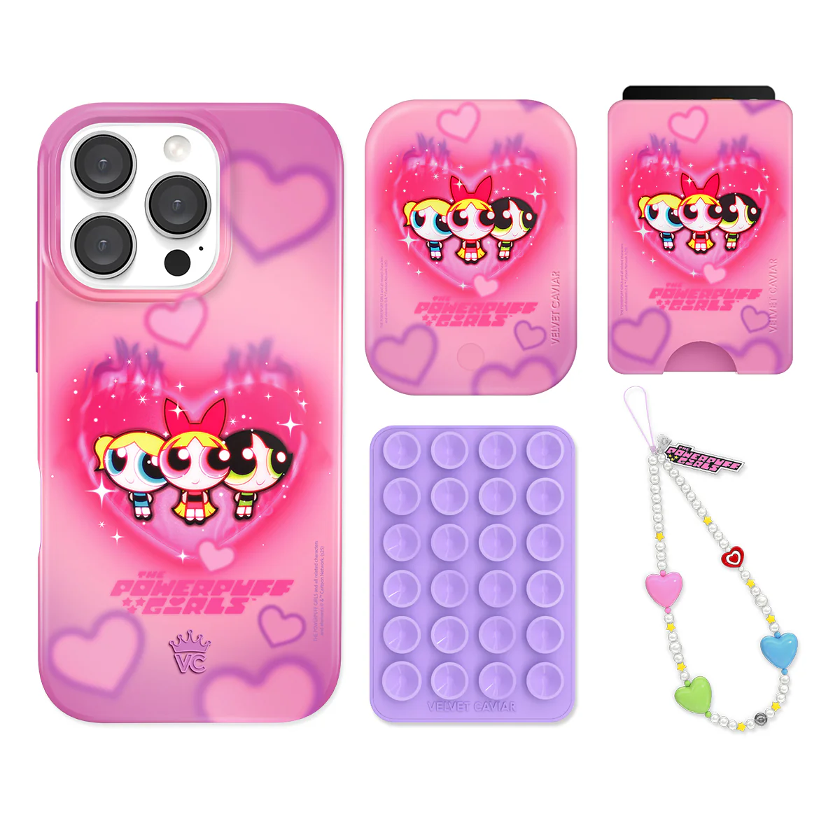 The Powerpuff Girls Airbrush Hearts iPhone Bundle Set - Wallet - Image 2