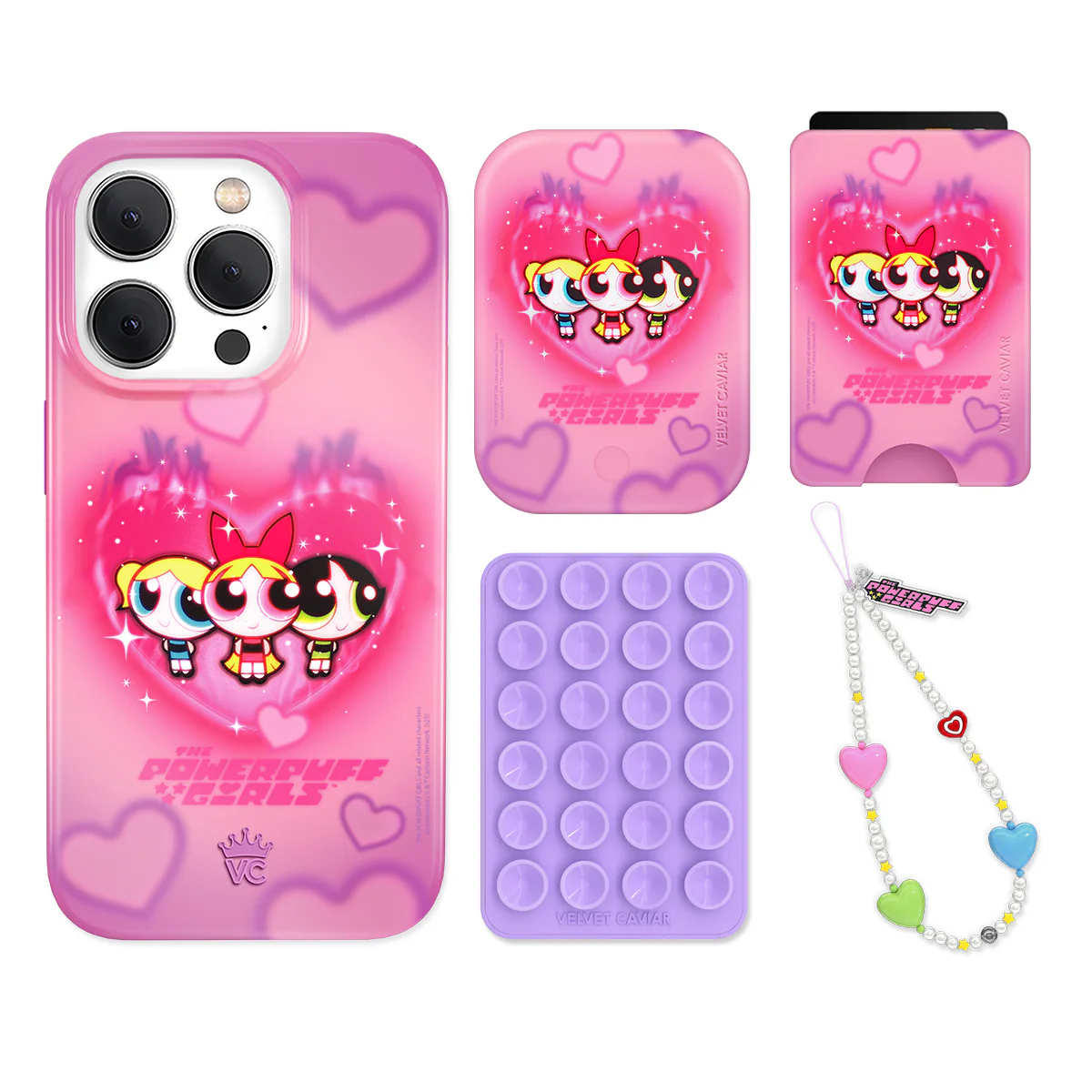 The Powerpuff Girls Airbrush Hearts iPhone Bundle Set - Wallet - Image 7