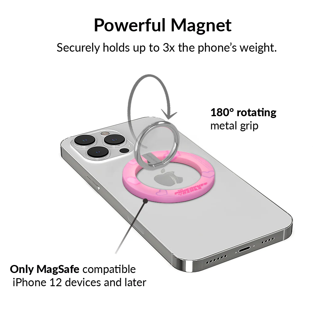 The Powerpuff Girls Airbrush Hearts MagSafe Grip Ring - Image 3