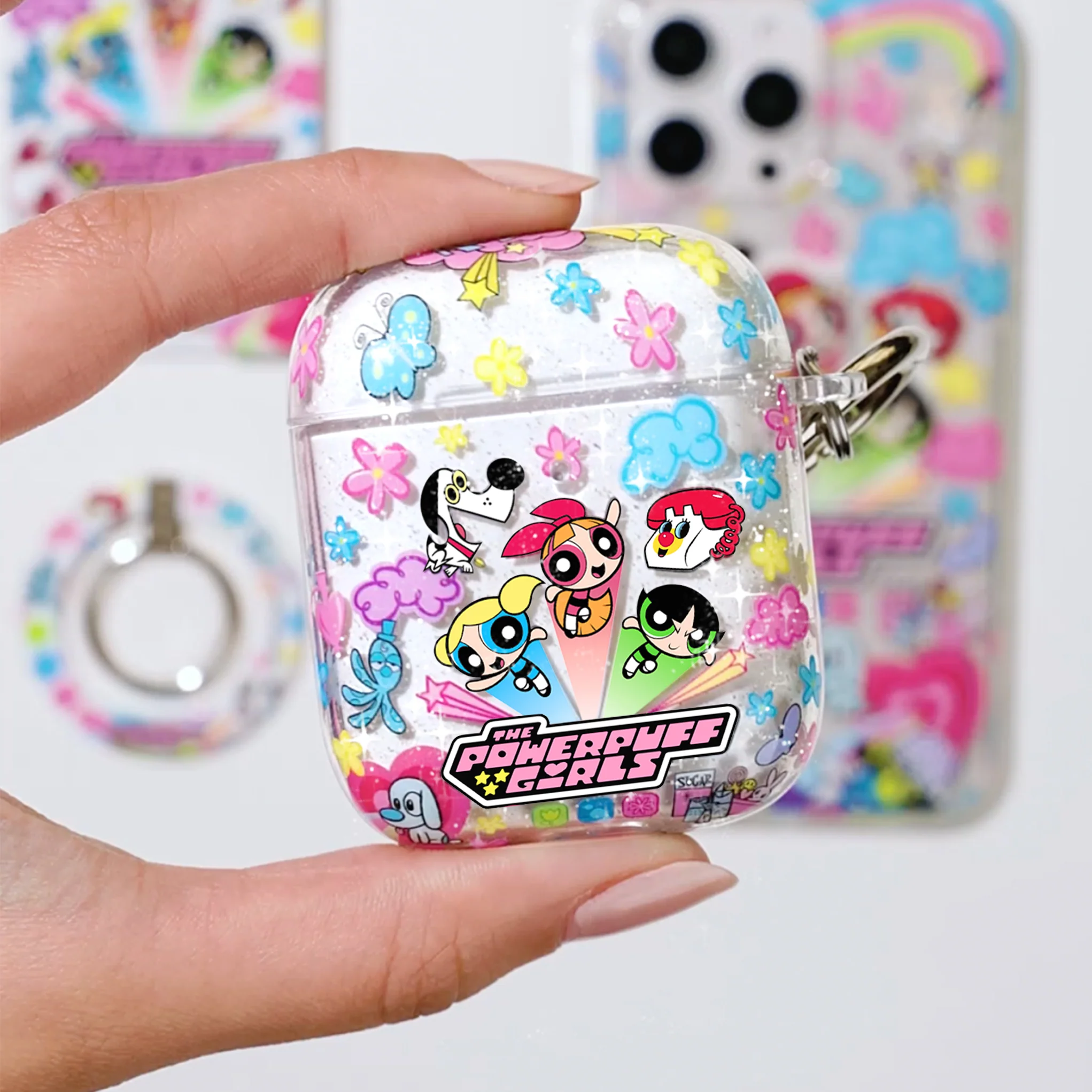 The Powerpuff Girls Girl Power Glitter AirPod Case - Image 12