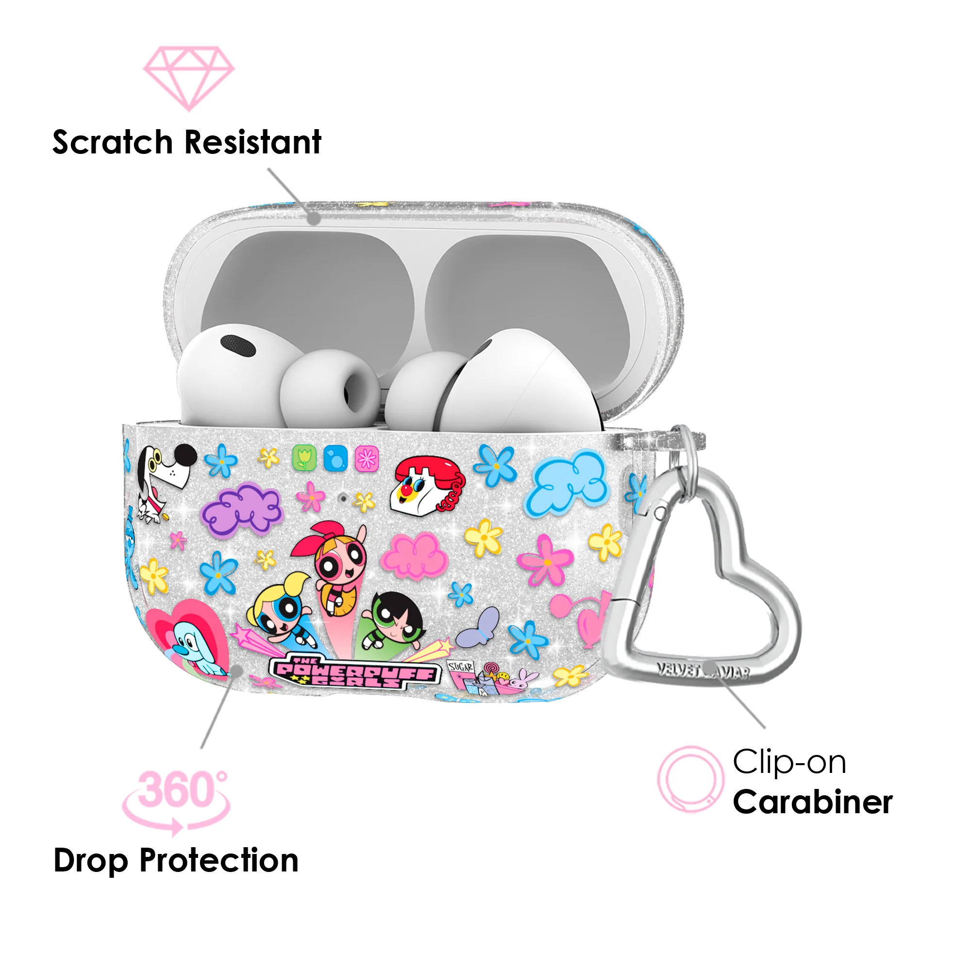 The Powerpuff Girls Girl Power Glitter AirPod Case - Image 23