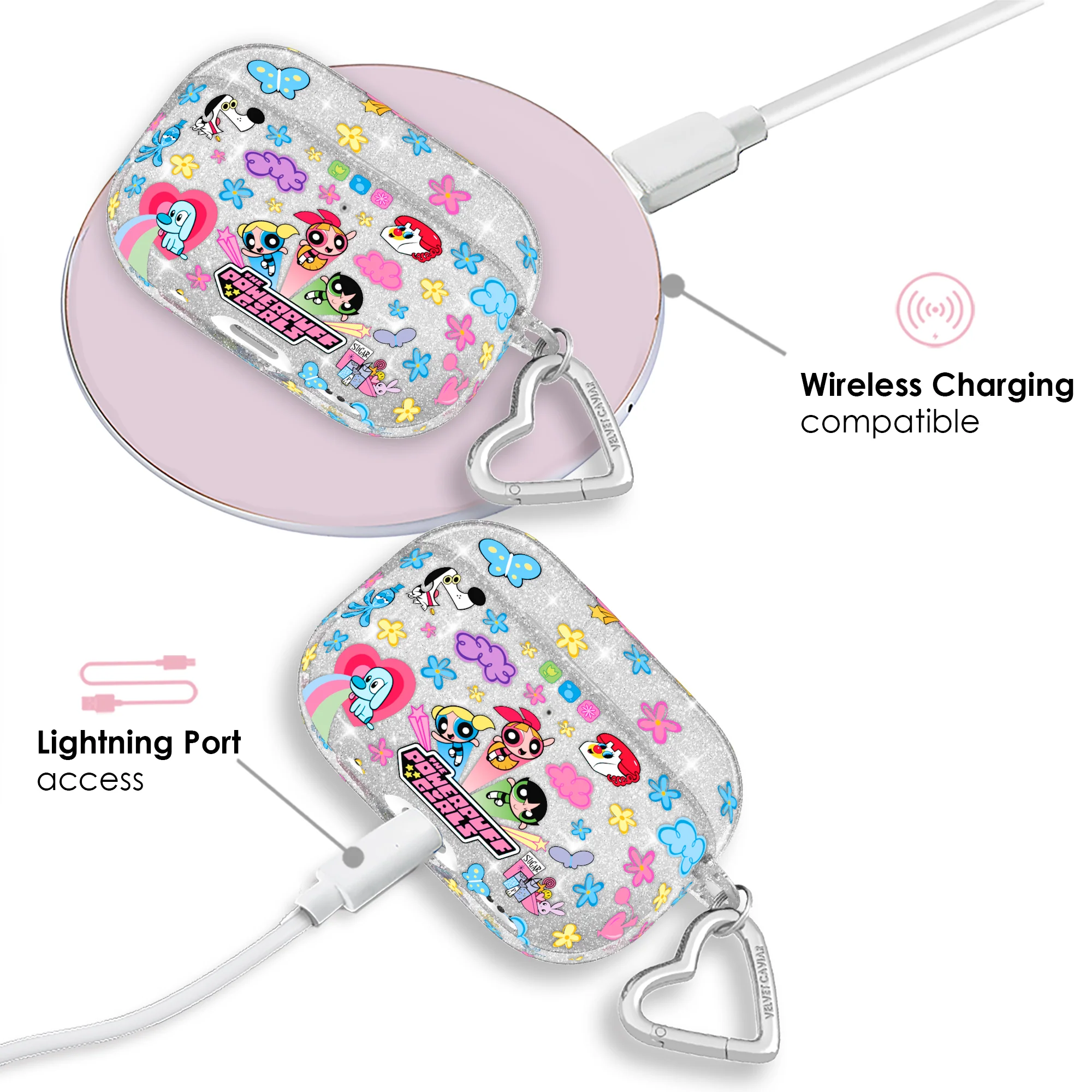 The Powerpuff Girls Girl Power Glitter AirPod Case - Image 24