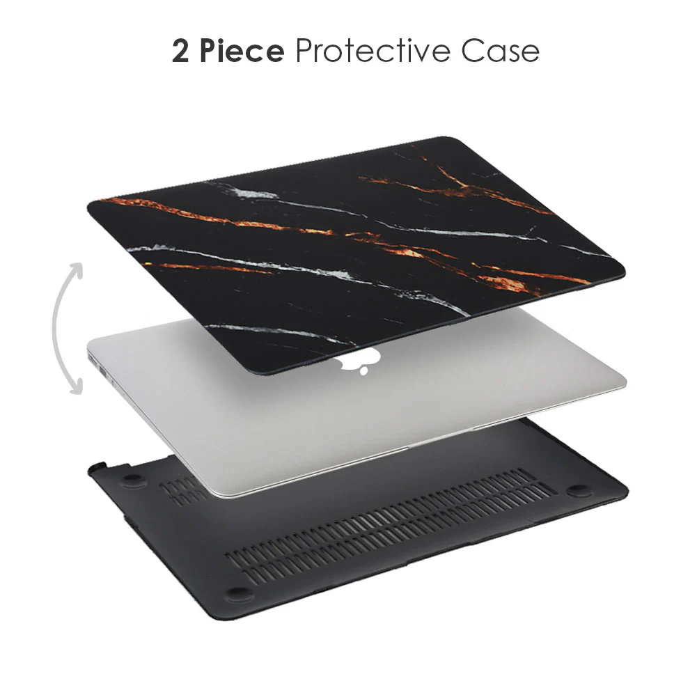 Tiger Black Marble MacBook Case - Image 3