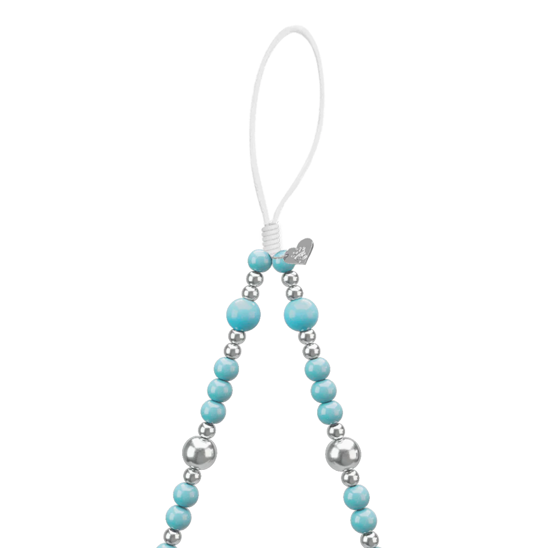 Turquoise Heart Phone Charm - Image 3