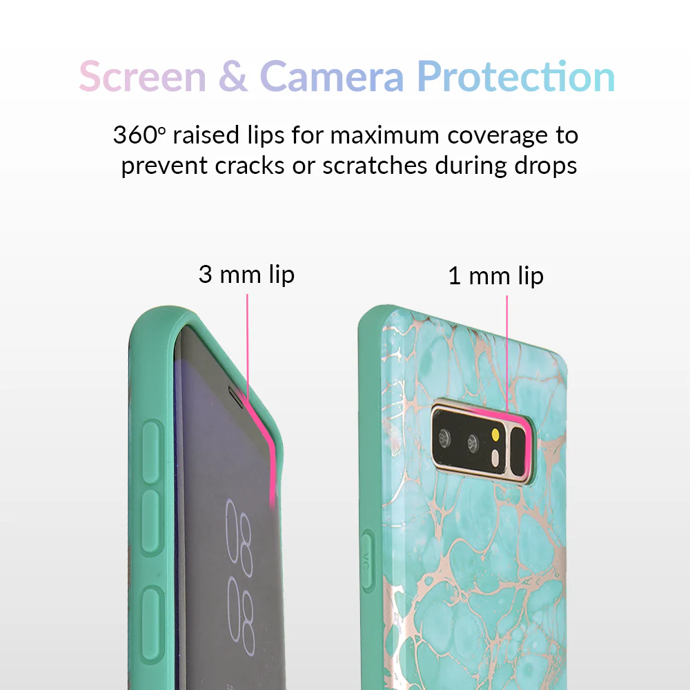 Turquoise Rose Gold Chrome Samsung Galaxy Case - Image 10