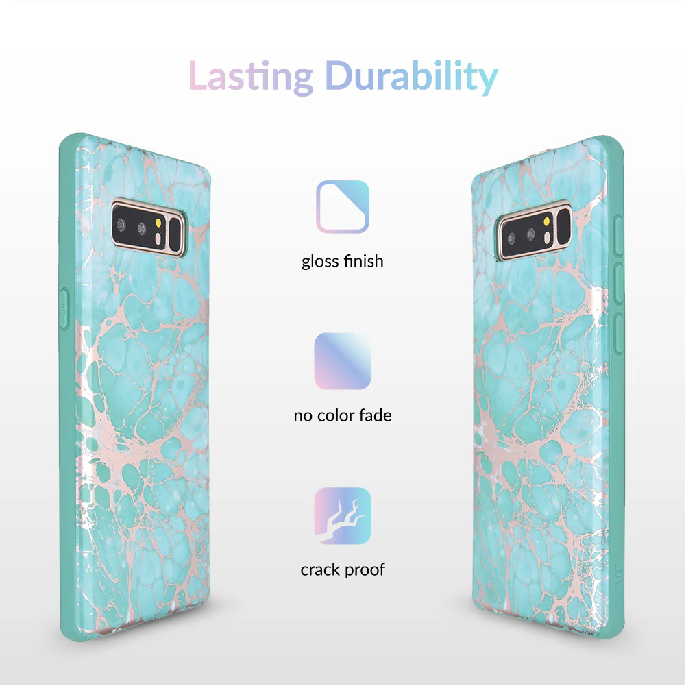 Turquoise Rose Gold Chrome Samsung Galaxy Case - Image 11