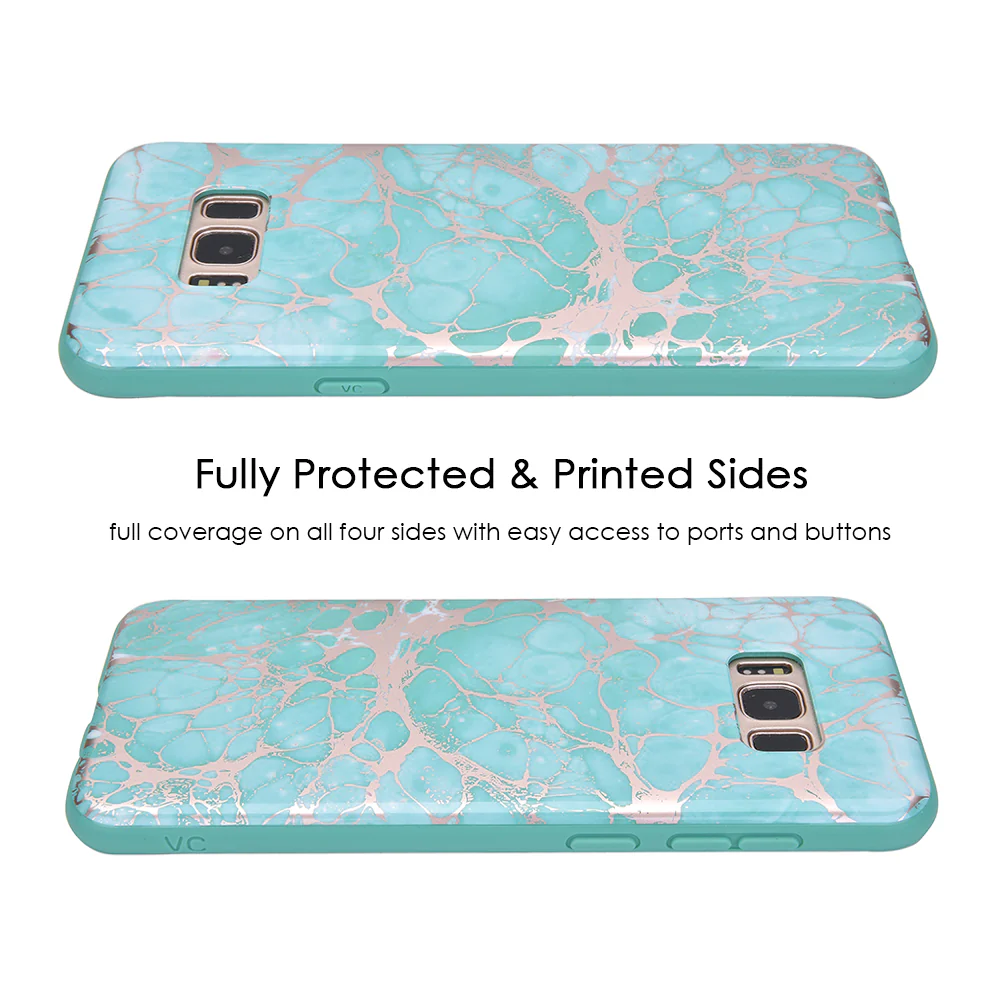 Turquoise Rose Gold Chrome Samsung Galaxy Case - Image 7