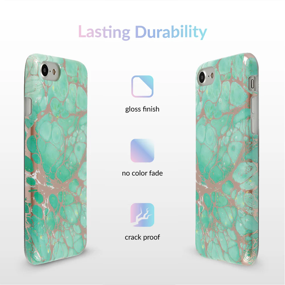 Turquoise Rose Gold Chrome iPhone Case - Image 11