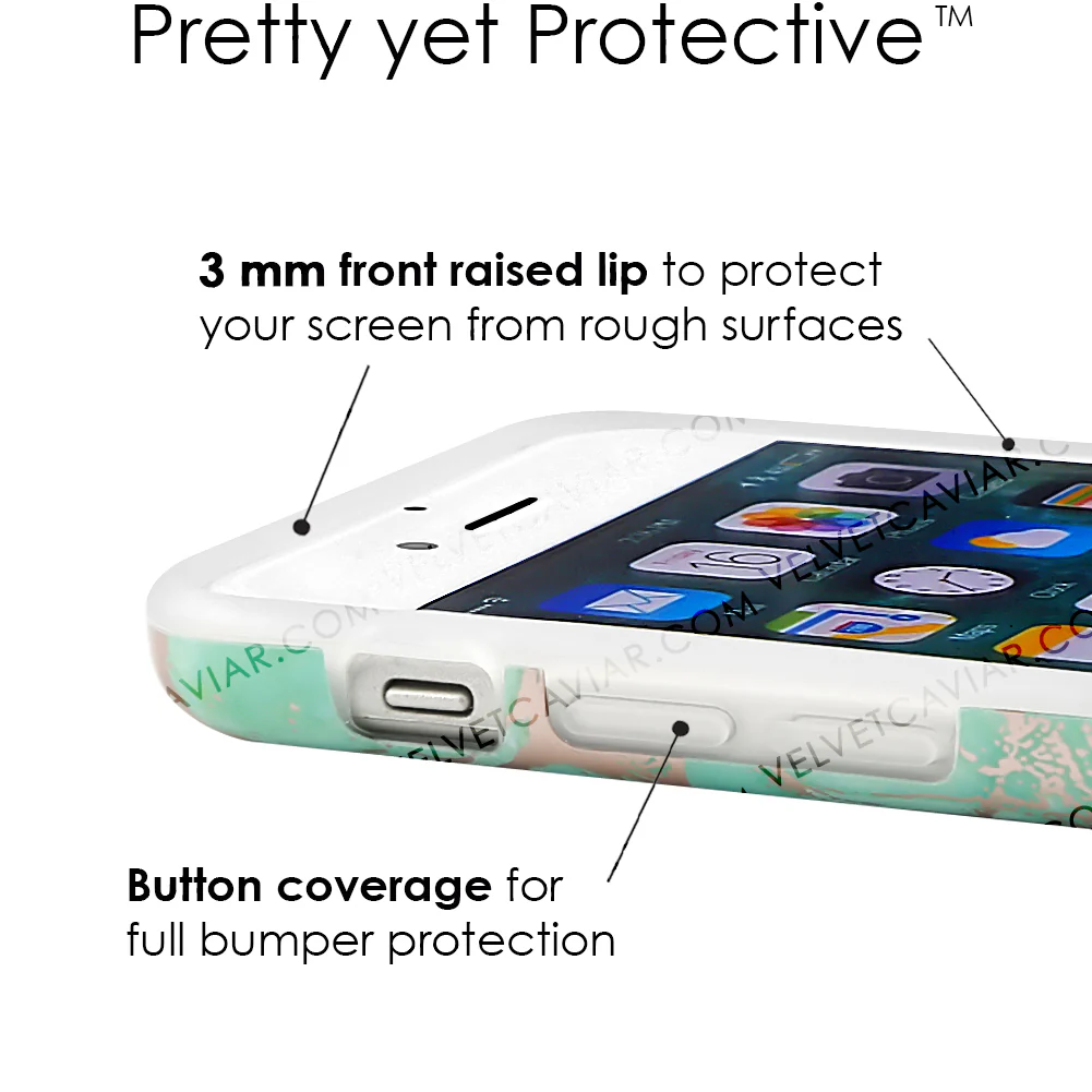 Turquoise Rose Gold Chrome iPhone Case - Image 27