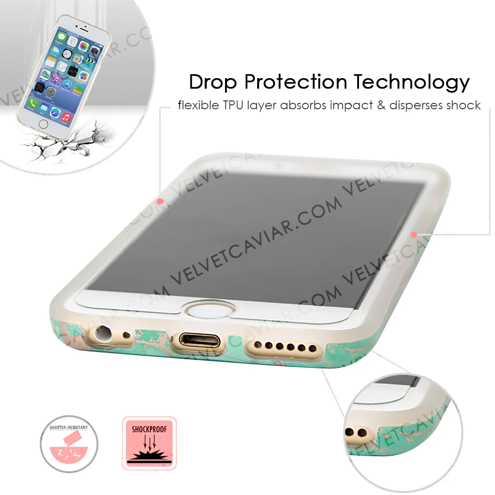 Turquoise Rose Gold Chrome iPhone Case - Image 29