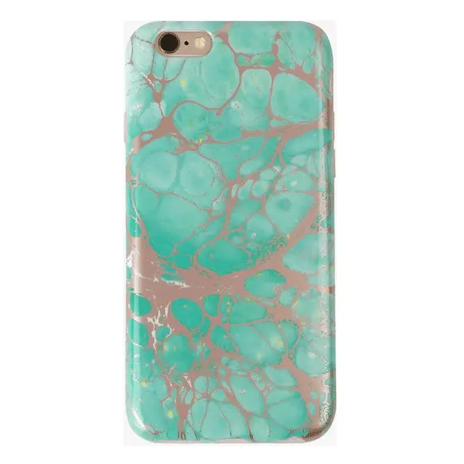 Turquoise Rose Gold Chrome iPhone Case - Image 31