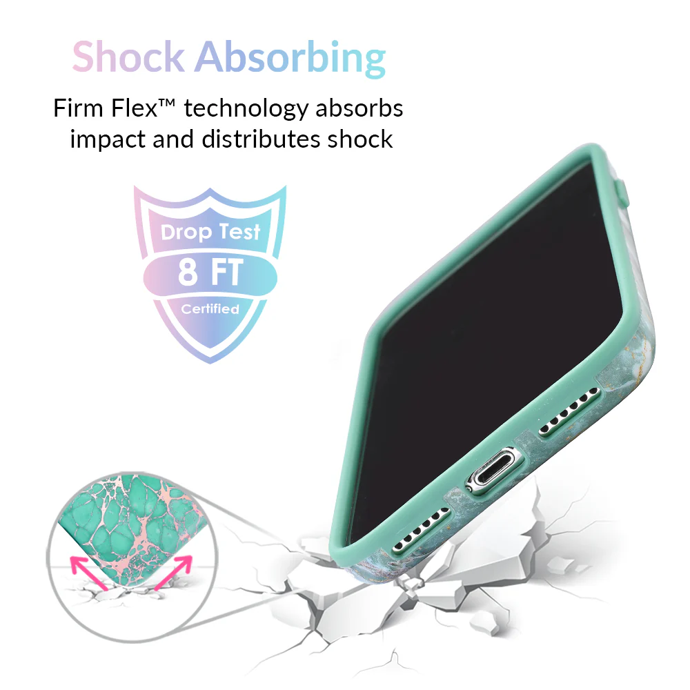 Turquoise Rose Gold Chrome iPhone Case - Image 40