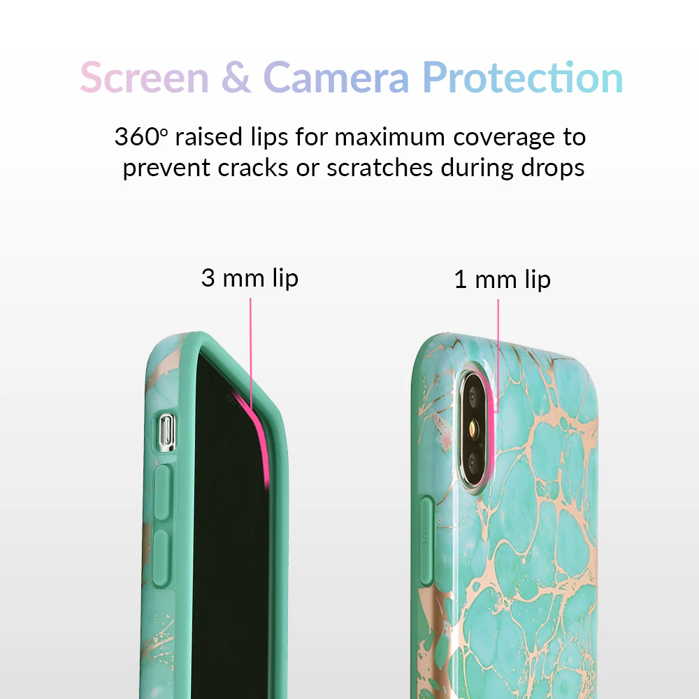 Turquoise Rose Gold Chrome iPhone Case - Image 45