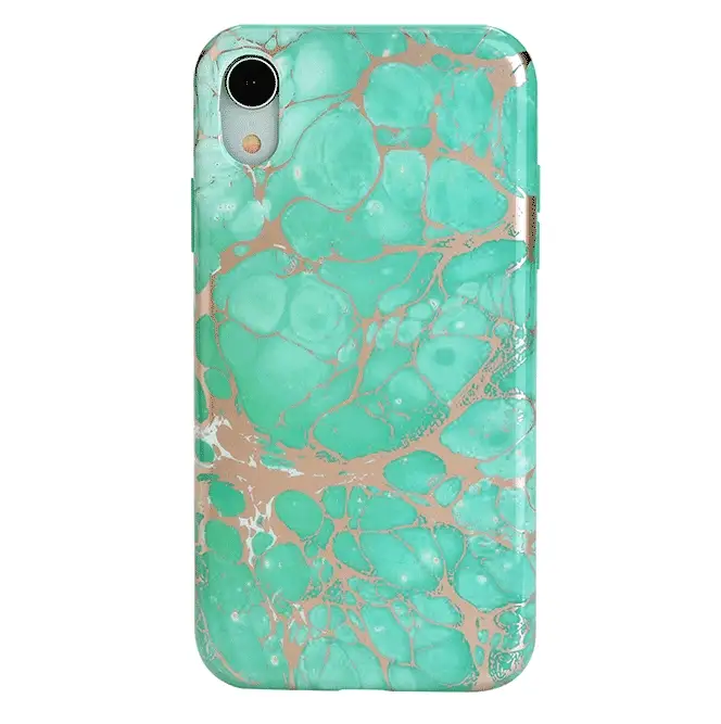 Turquoise Rose Gold Chrome iPhone Case - Image 49