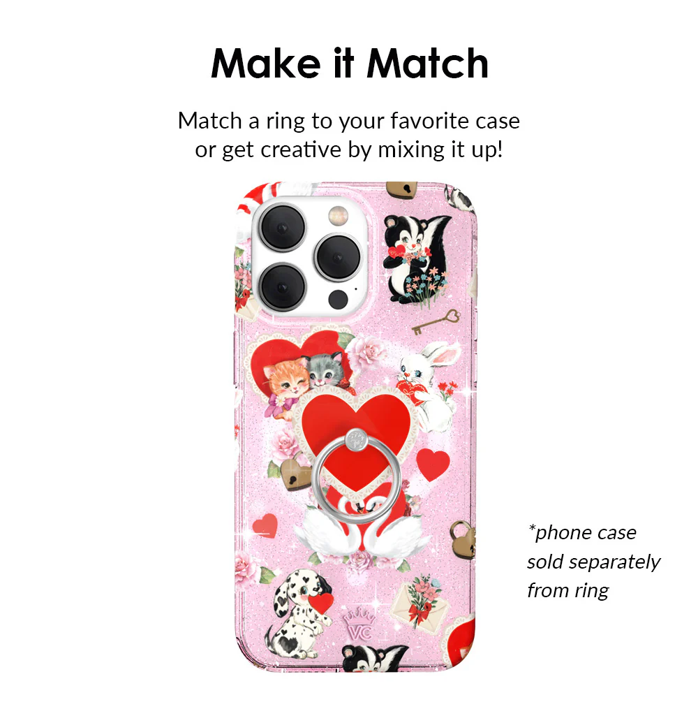 Love Letter Glitter Animals Phone Ring - Image 3