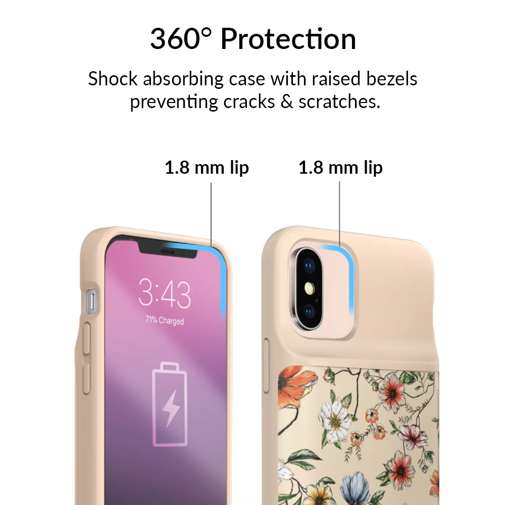 Vintage Floral iPhone Charging Case - Image 10