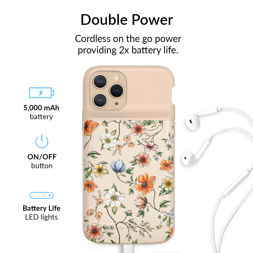 Vintage Floral iPhone Charging Case - Image 20