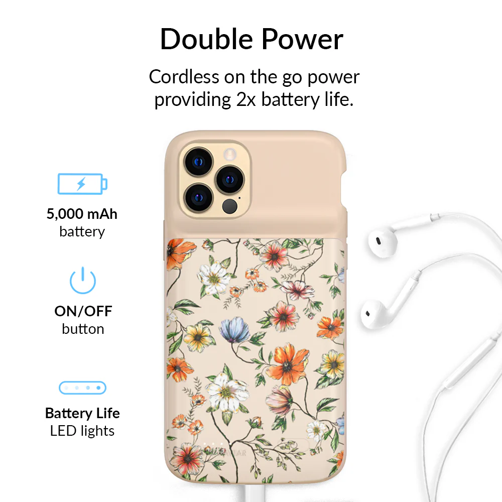 Vintage Floral iPhone Charging Case - Image 26