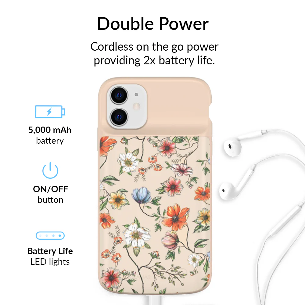 Vintage Floral iPhone Charging Case - Image 38