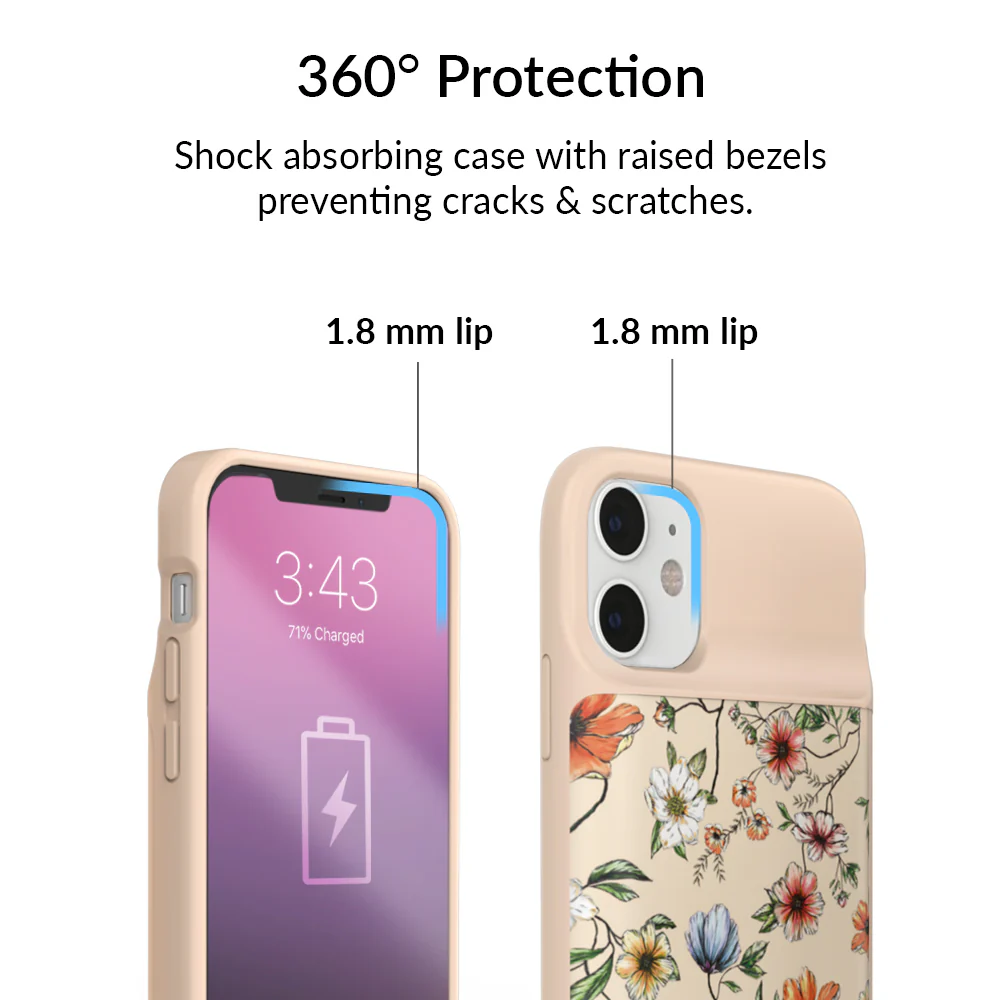 Vintage Floral iPhone Charging Case - Image 40