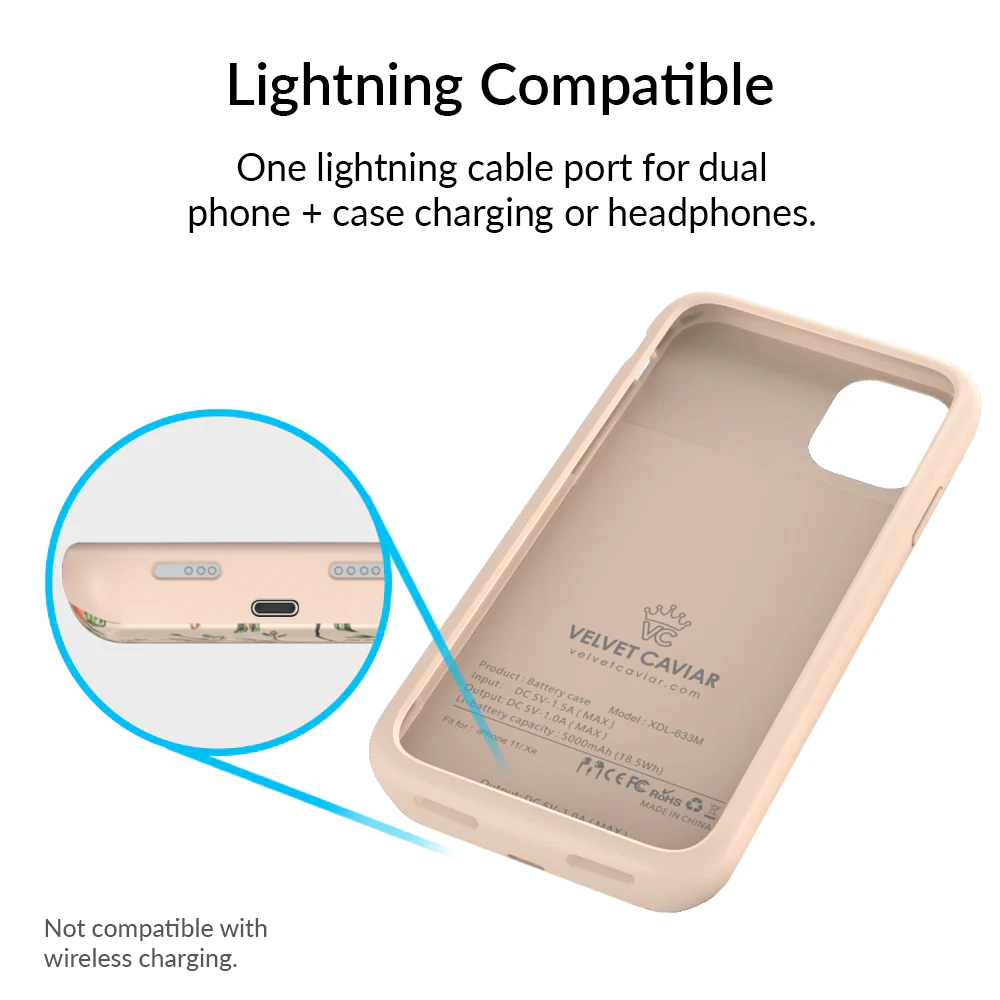 Vintage Floral iPhone Charging Case - Image 48