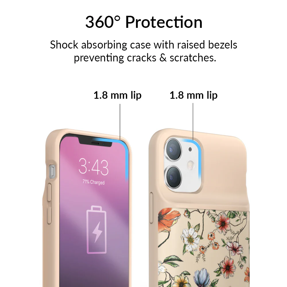 Vintage Floral iPhone Charging Case - Image 52
