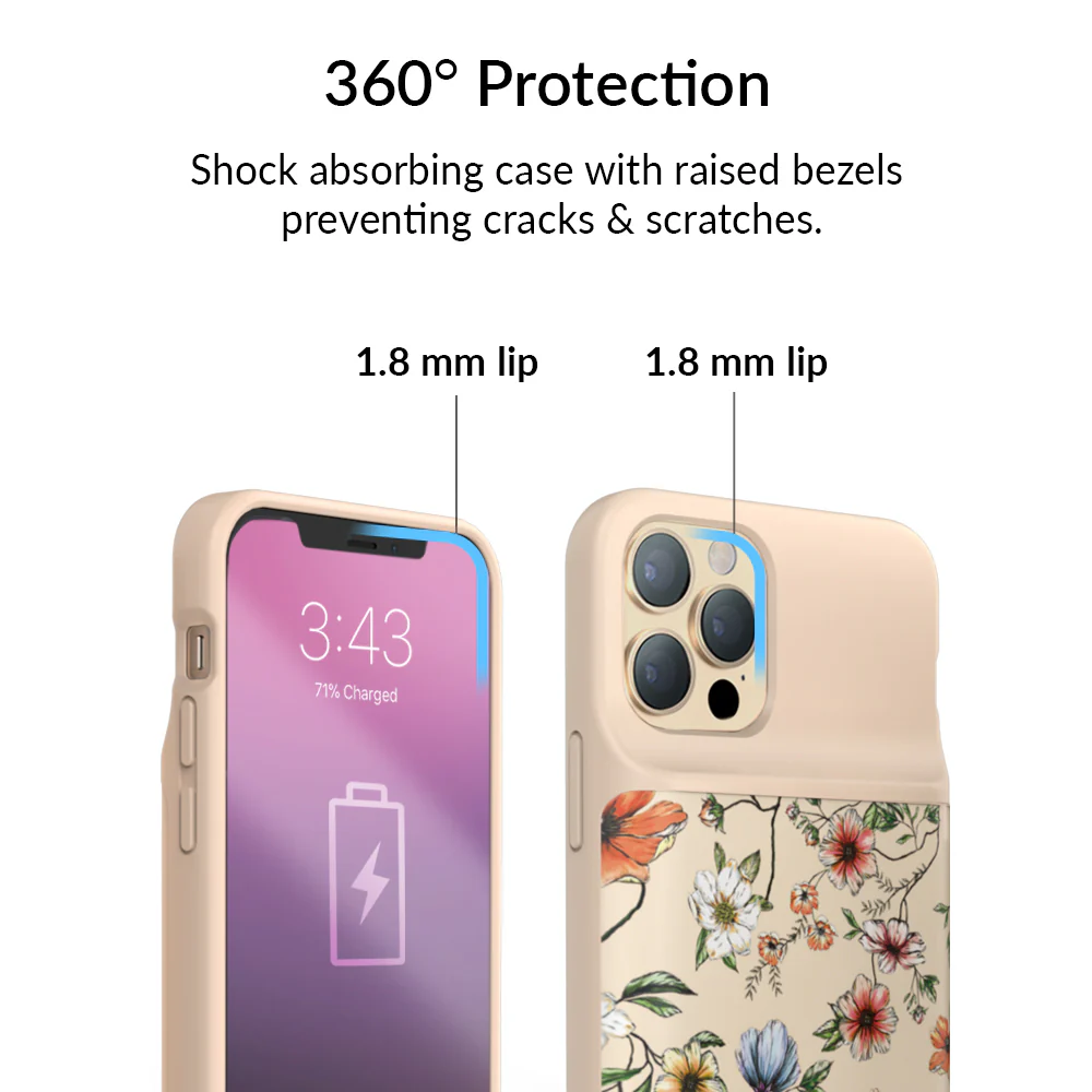Vintage Floral iPhone Charging Case - Image 58