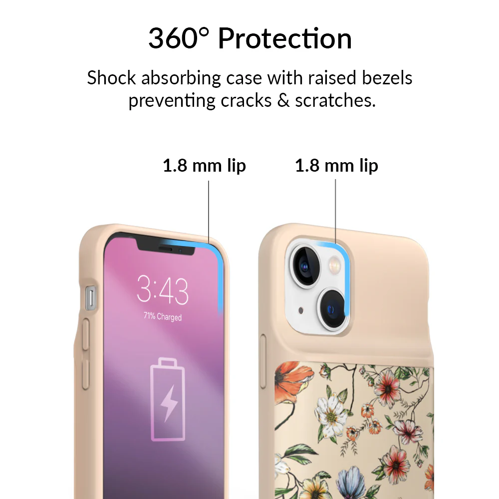 Vintage Floral iPhone Charging Case - Image 70