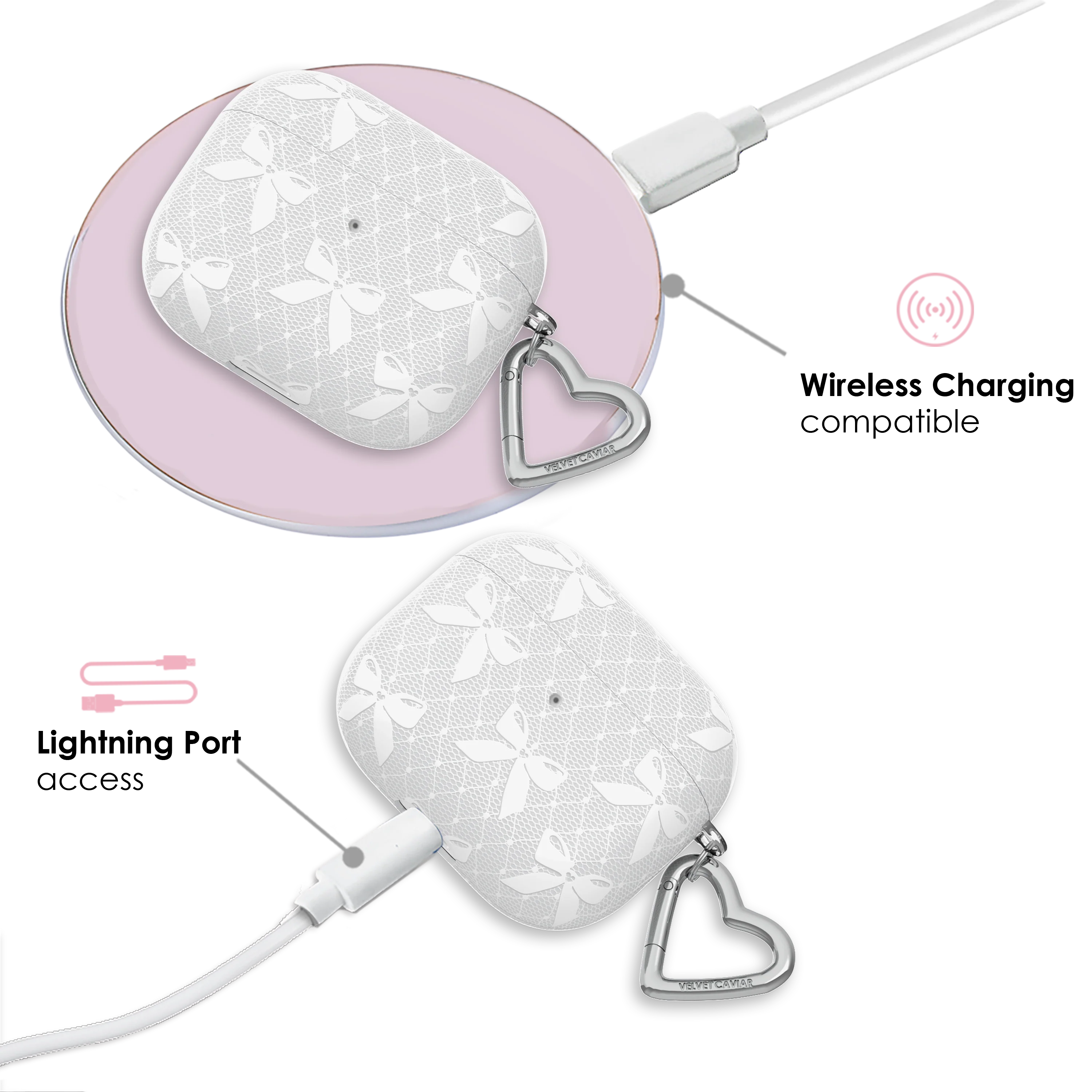 Vintage Lace Bows AirPod Case - Image 14
