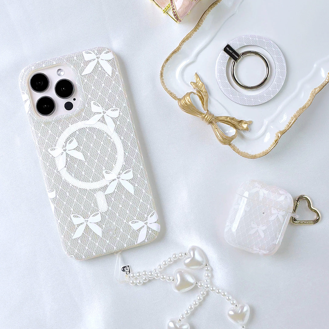 Vintage Lace Bows AirPod Case - Image 7