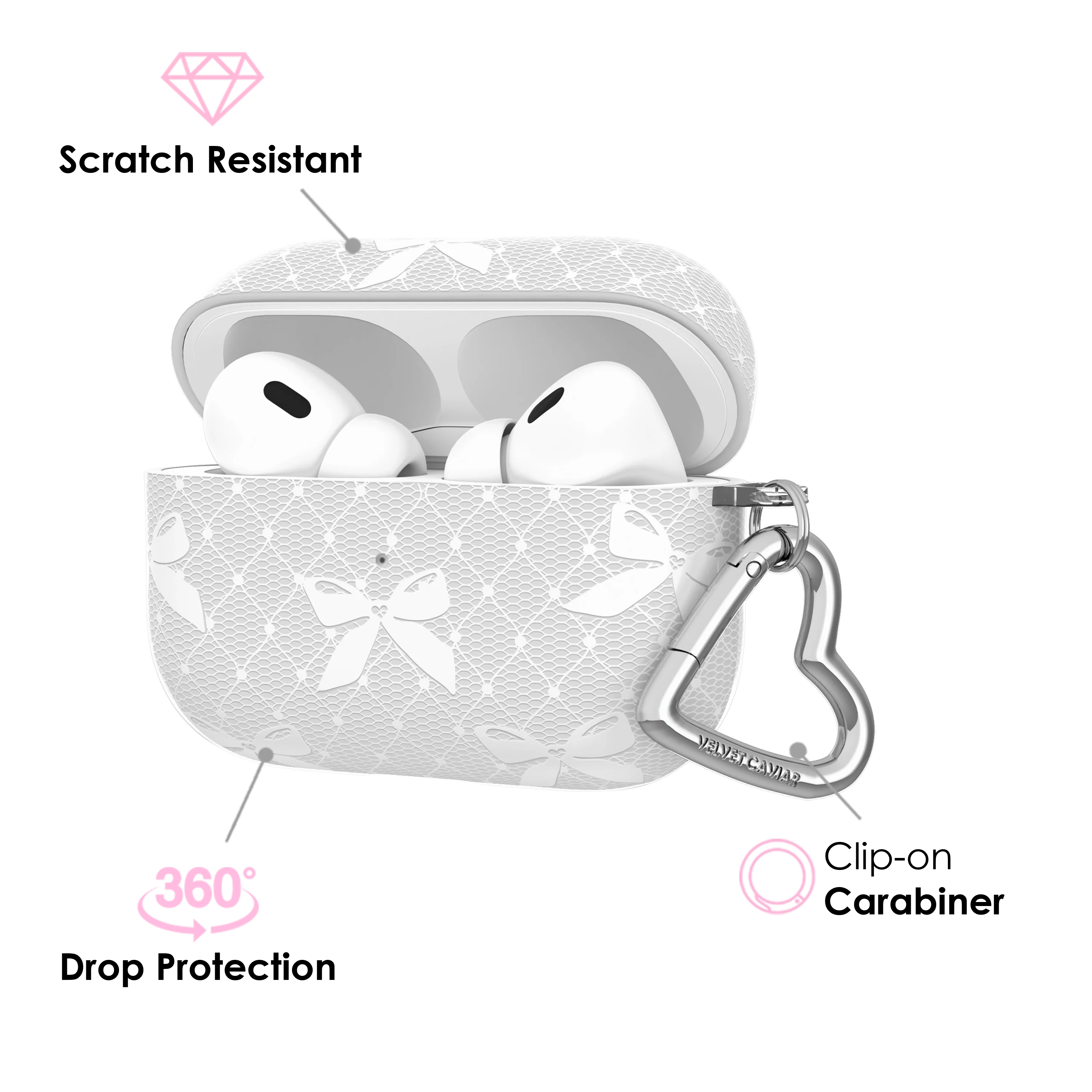 Vintage Lace Bows AirPod Case - Image 8
