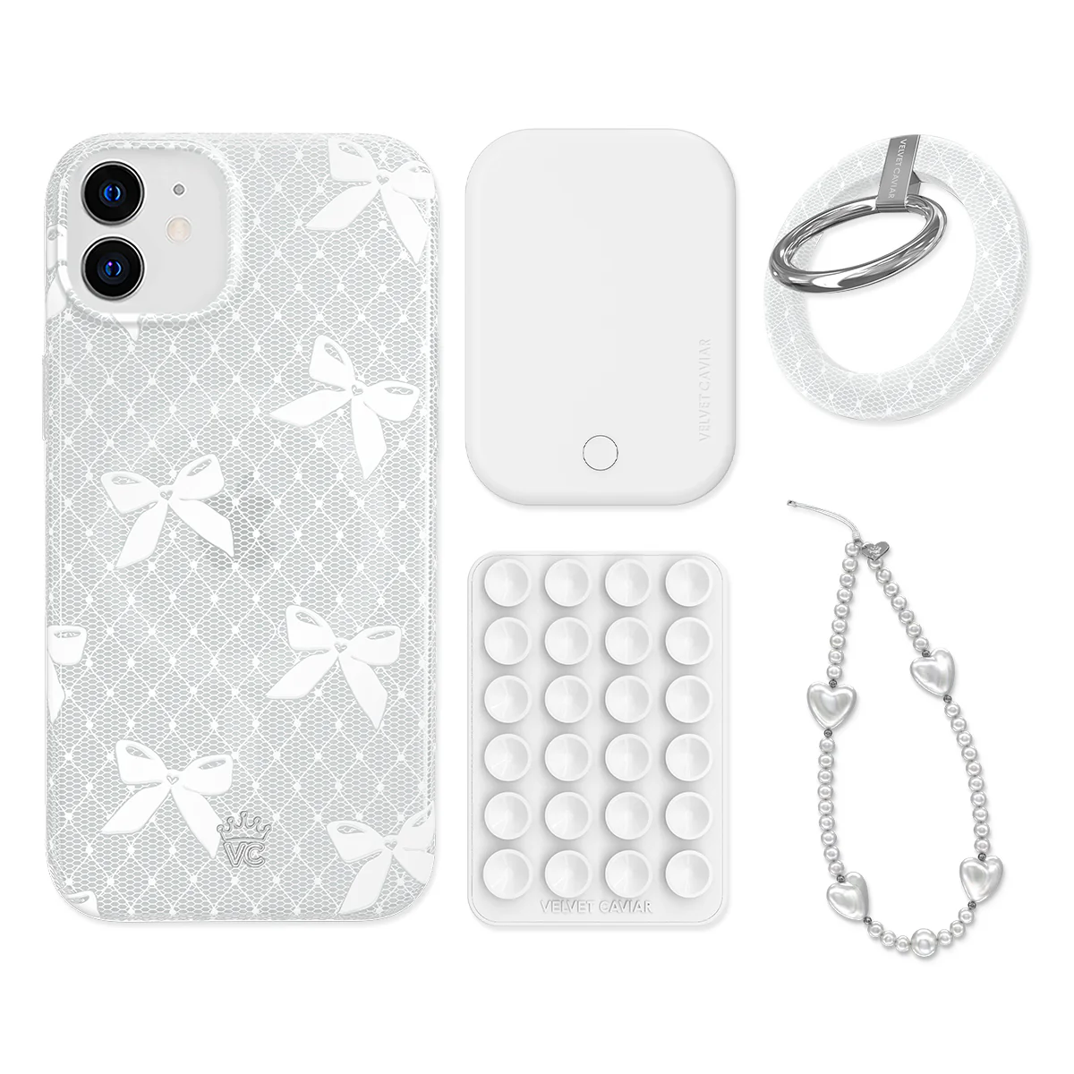 Vintage Lace Bows iPhone Bundle Set - Grip - Image 16