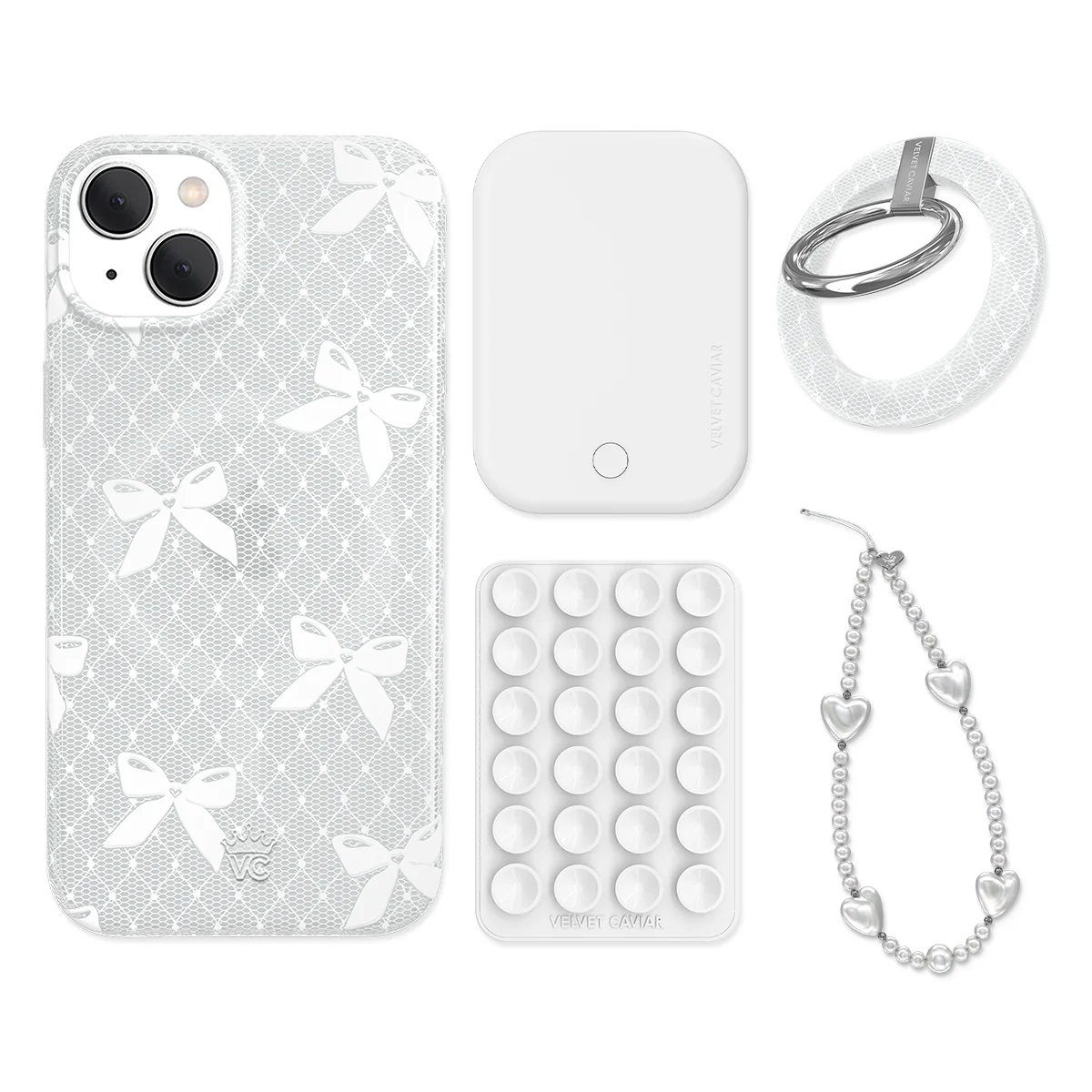 Vintage Lace Bows iPhone Bundle Set - Grip - Image 4