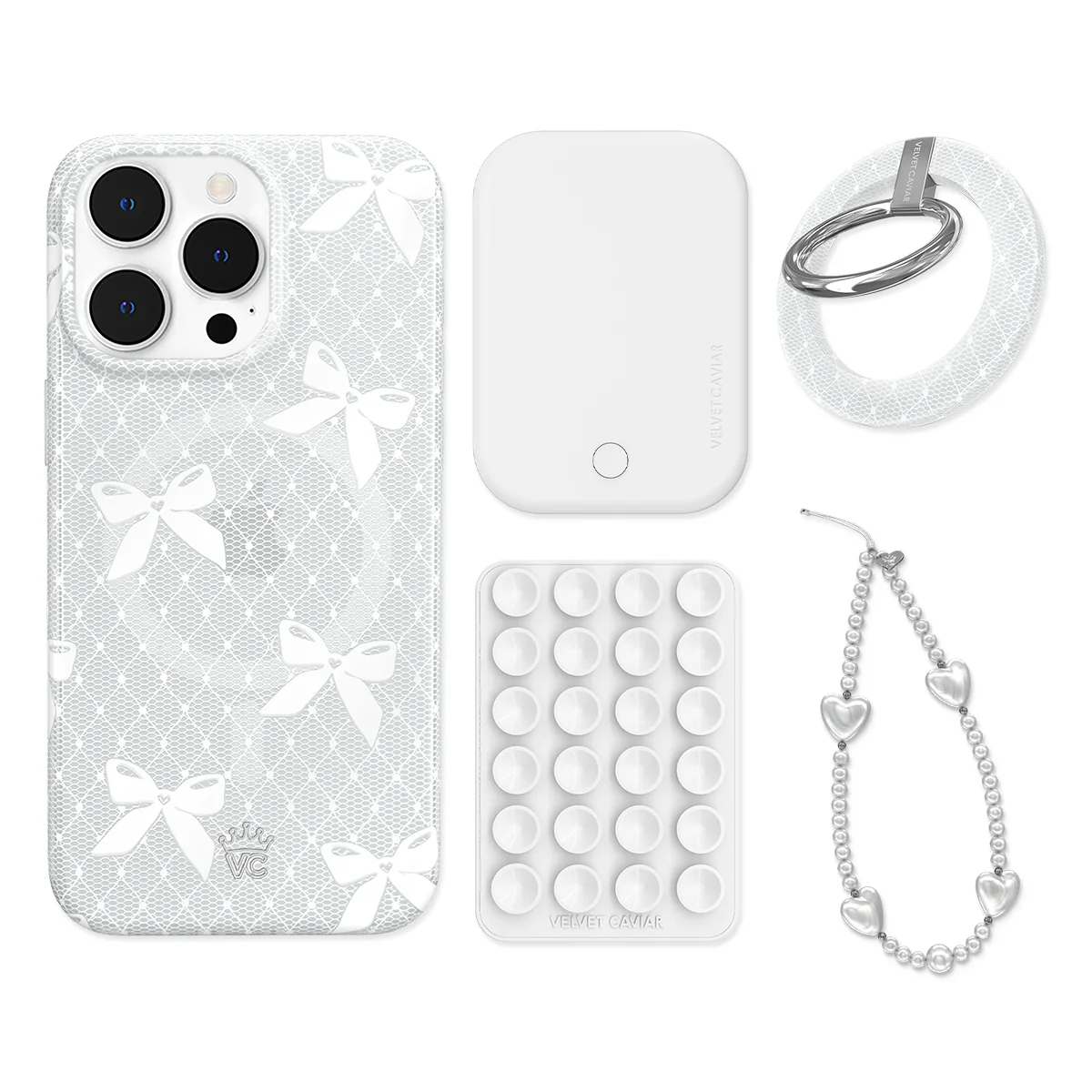 Vintage Lace Bows iPhone Bundle Set - Grip - Image 5