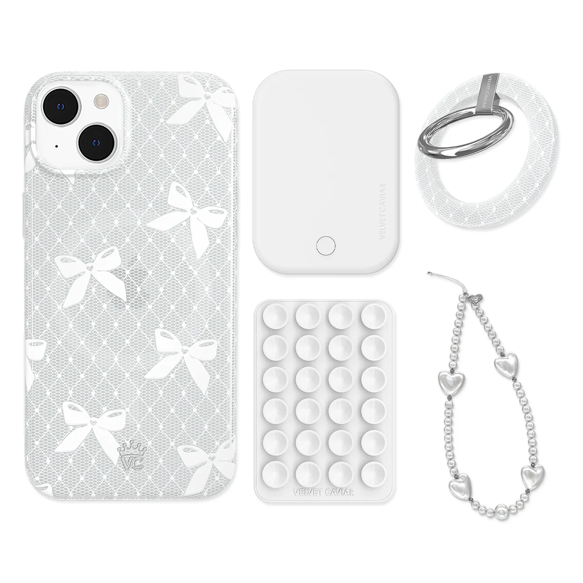 Vintage Lace Bows iPhone Bundle Set - Grip - Image 7