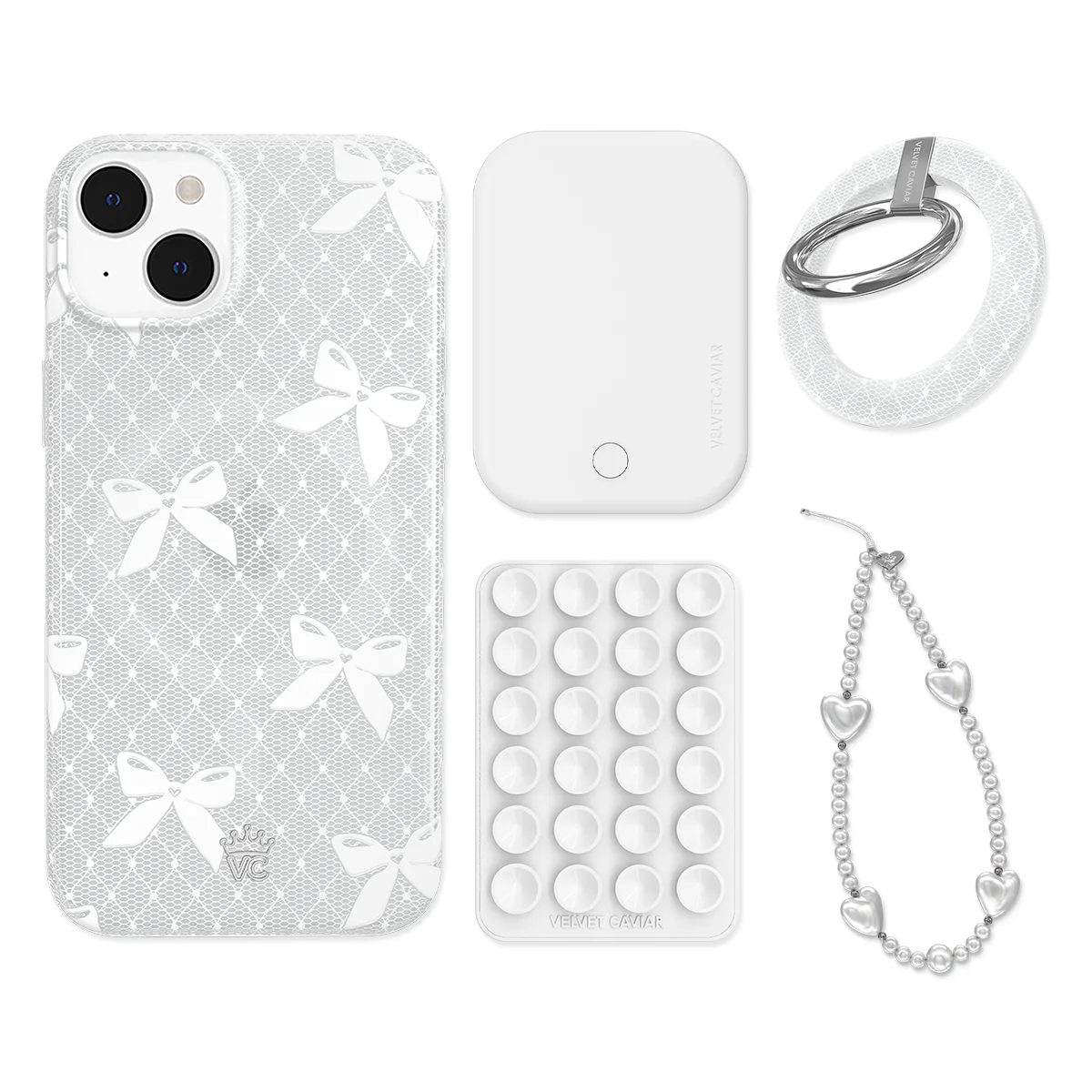 Vintage Lace Bows iPhone Bundle Set - Grip - Image 9