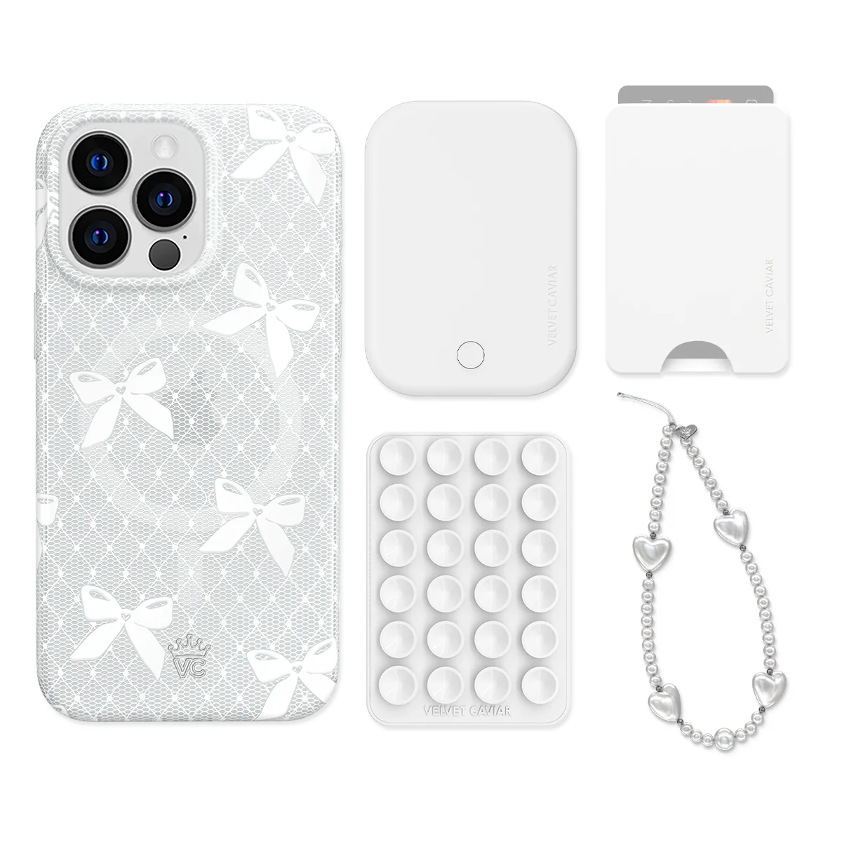 Vintage Lace Bows iPhone Bundle Set - Wallet - Image 14