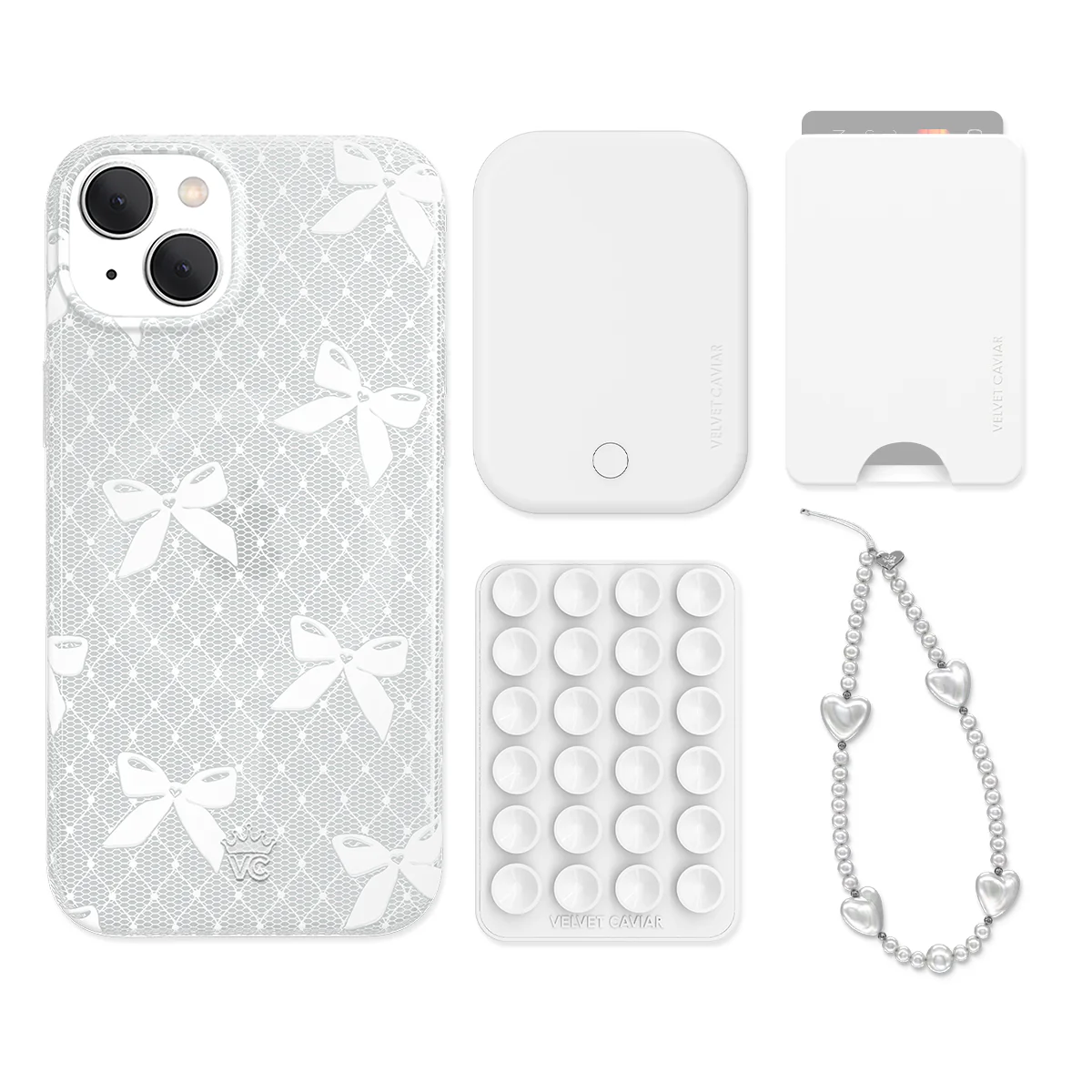 Vintage Lace Bows iPhone Bundle Set - Wallet - Image 4