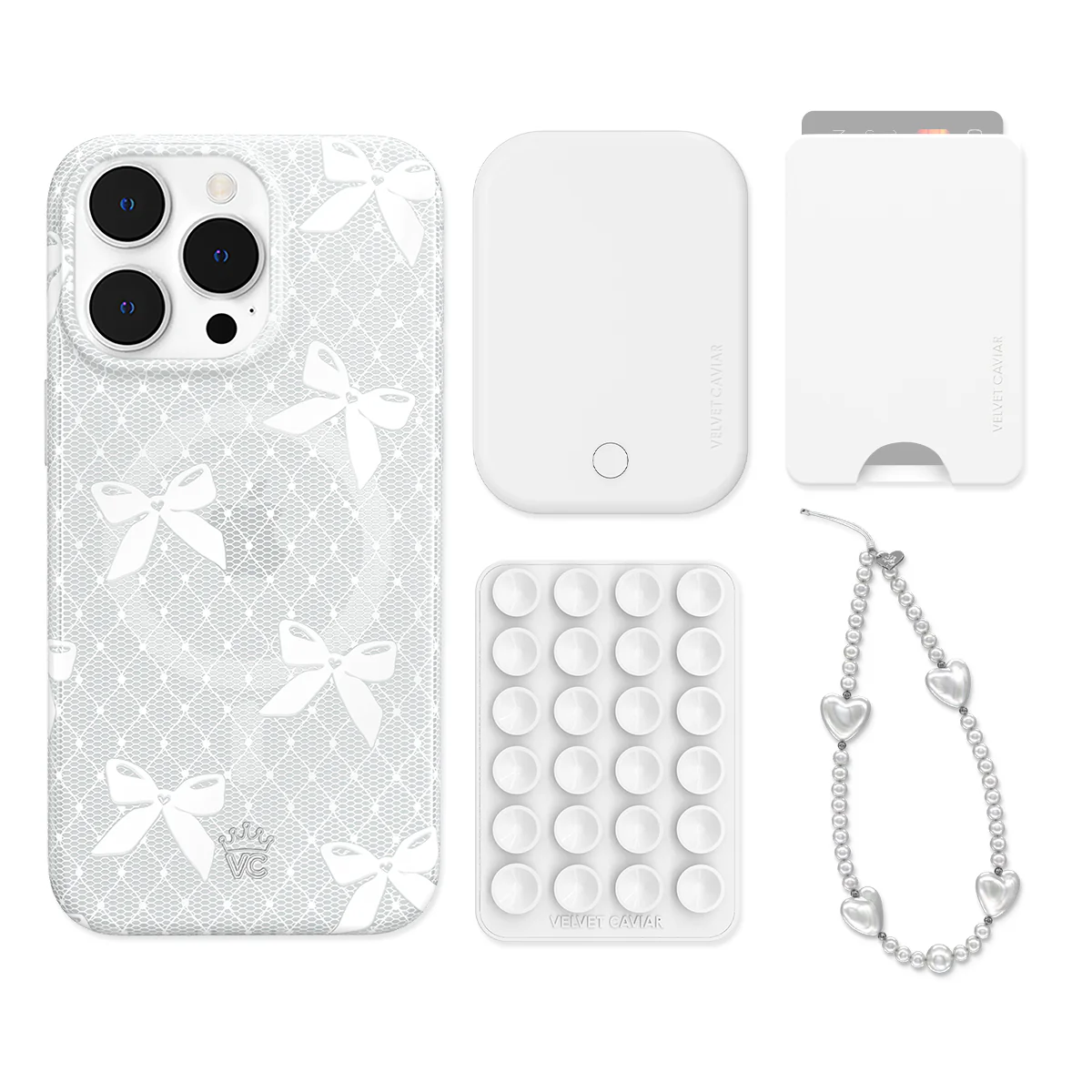 Vintage Lace Bows iPhone Bundle Set - Wallet - Image 6
