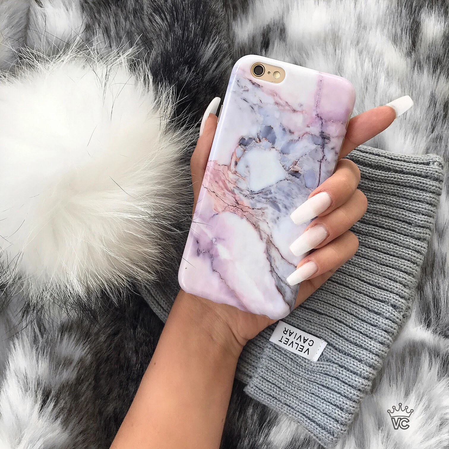 Violet Sky Marble iPhone Case - Image 7