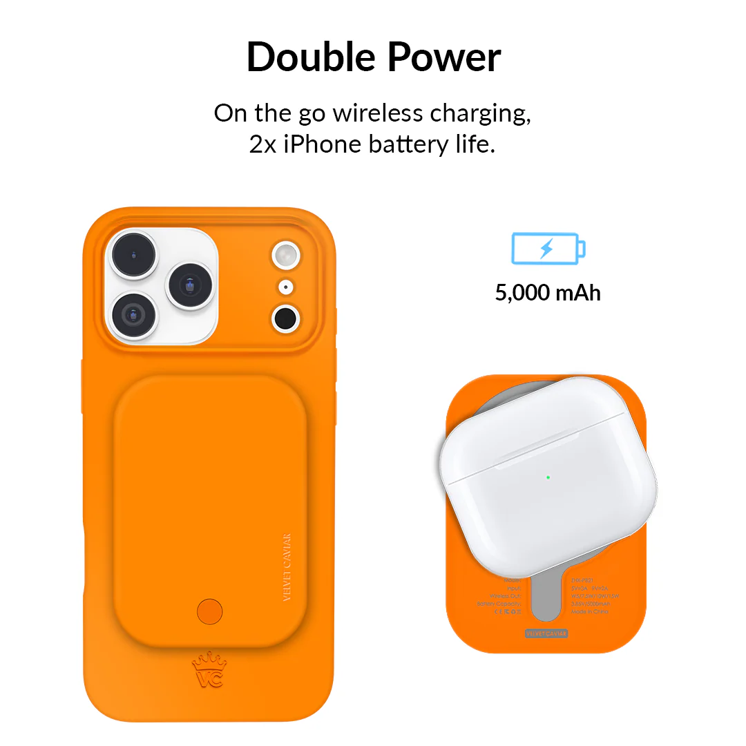 Pumpkin Spice Orange MagSafe Battery Power Pack - Image 3