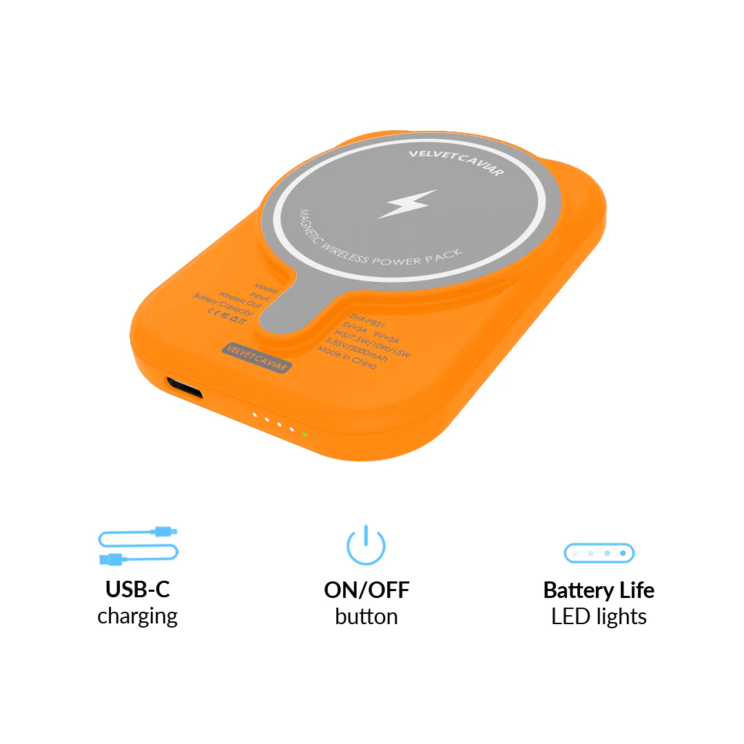 Pumpkin Spice Orange MagSafe Battery Power Pack - Image 6