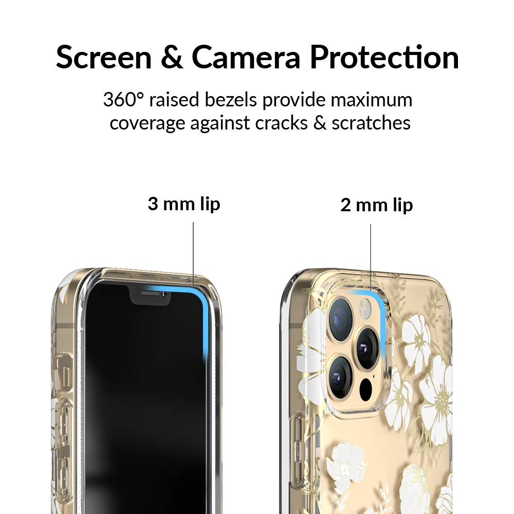 White and Gold Floral Clear iPhone Case - Image 55